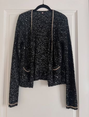 Sparkling Black Cardigan