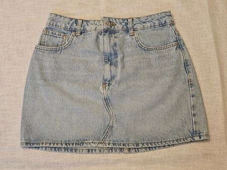 ZARA Damen Jeansrock Hellblau Gr. M (EUR M / USA M) Mini Roc