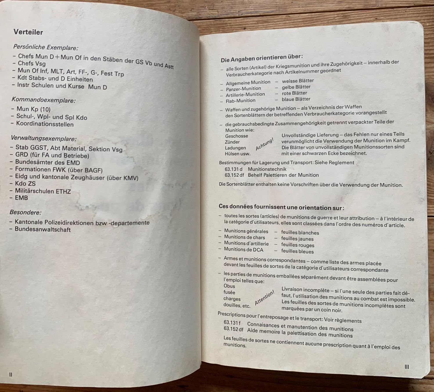Libri: Dokumentation 63.132 df Angaben über Kriegsmunition – Usato da Goldingen venduto da Bergler012 3