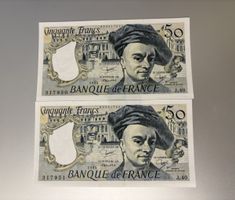 France deux billets 50 Francs 1984 UNC