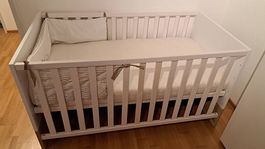 PAIDI Remo Babybett inkl. Matratze & Umbauseiten