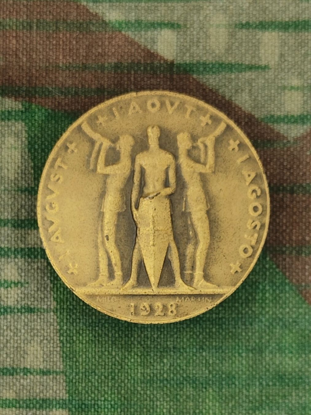 Placchette & Badge:  1. August Abzeichen 1928, Variante 2 – Usato da Bauma venduto da SwissMilitaria