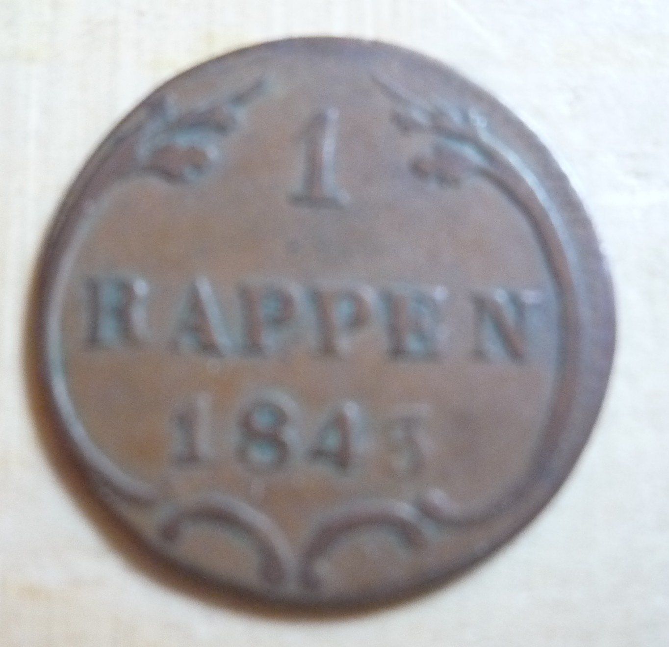 Tutti le monete: 1 Rappen Schwyz 1845, ss – Usato da Rieden SG venduto da Sammelfreund 1