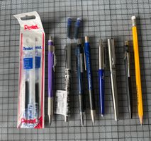 Diverse Stifte-Sammlung: Druckbleistifte, Minen, Patronen