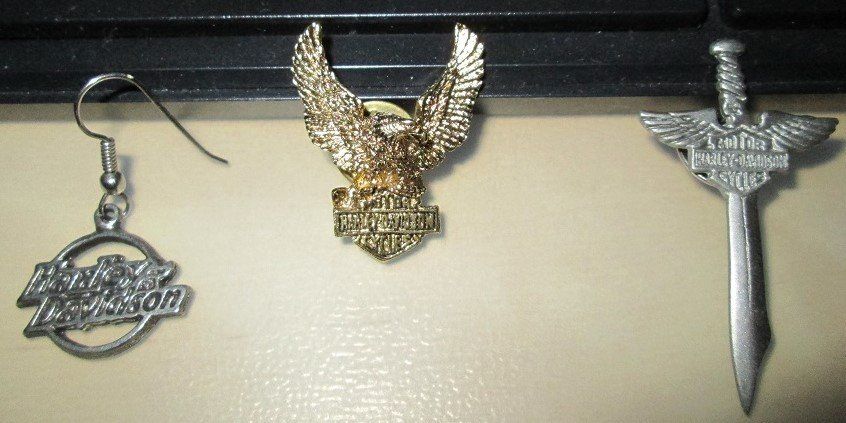 Orecchini pendenti & Orecchini a lobo: Harley Davidson Pin und Ohrring – Usato da Dagmersellen venduto da bumbel