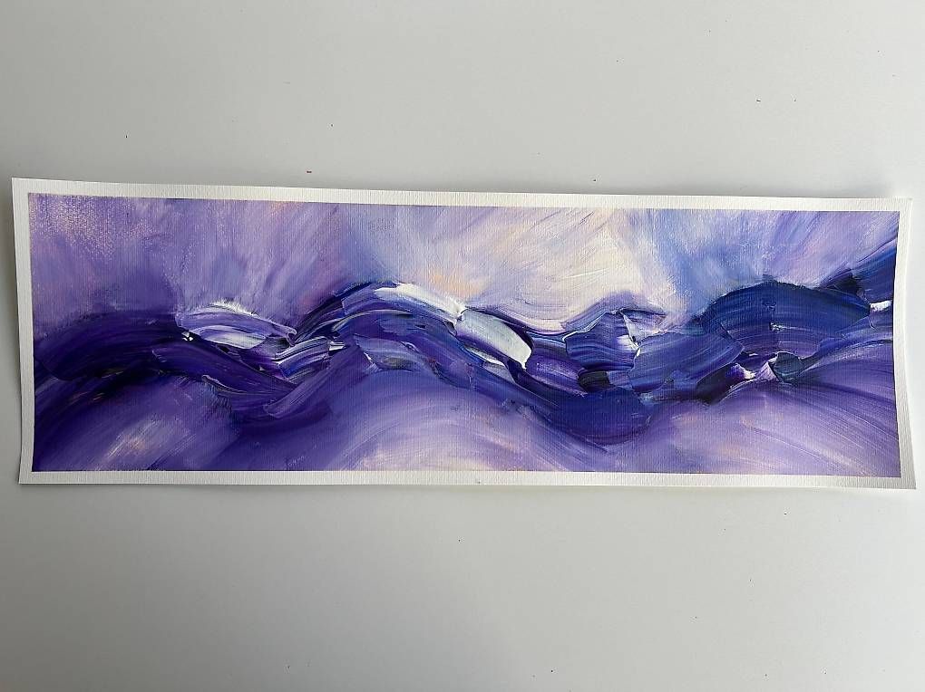 Tableaux: Acrylbild 60x20cm violett-blau – Neuf avec emballage d'origine à Urdorf par manuela4 4