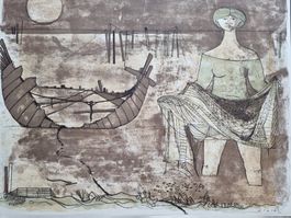 FEDERICO RIGHI LITHOGRAPHIE SIGNIERT BLATTGRÖSSE 50X39CM
