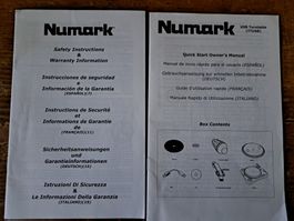 Numark TTUSB USB Turntable Manuel et CD Logiciel