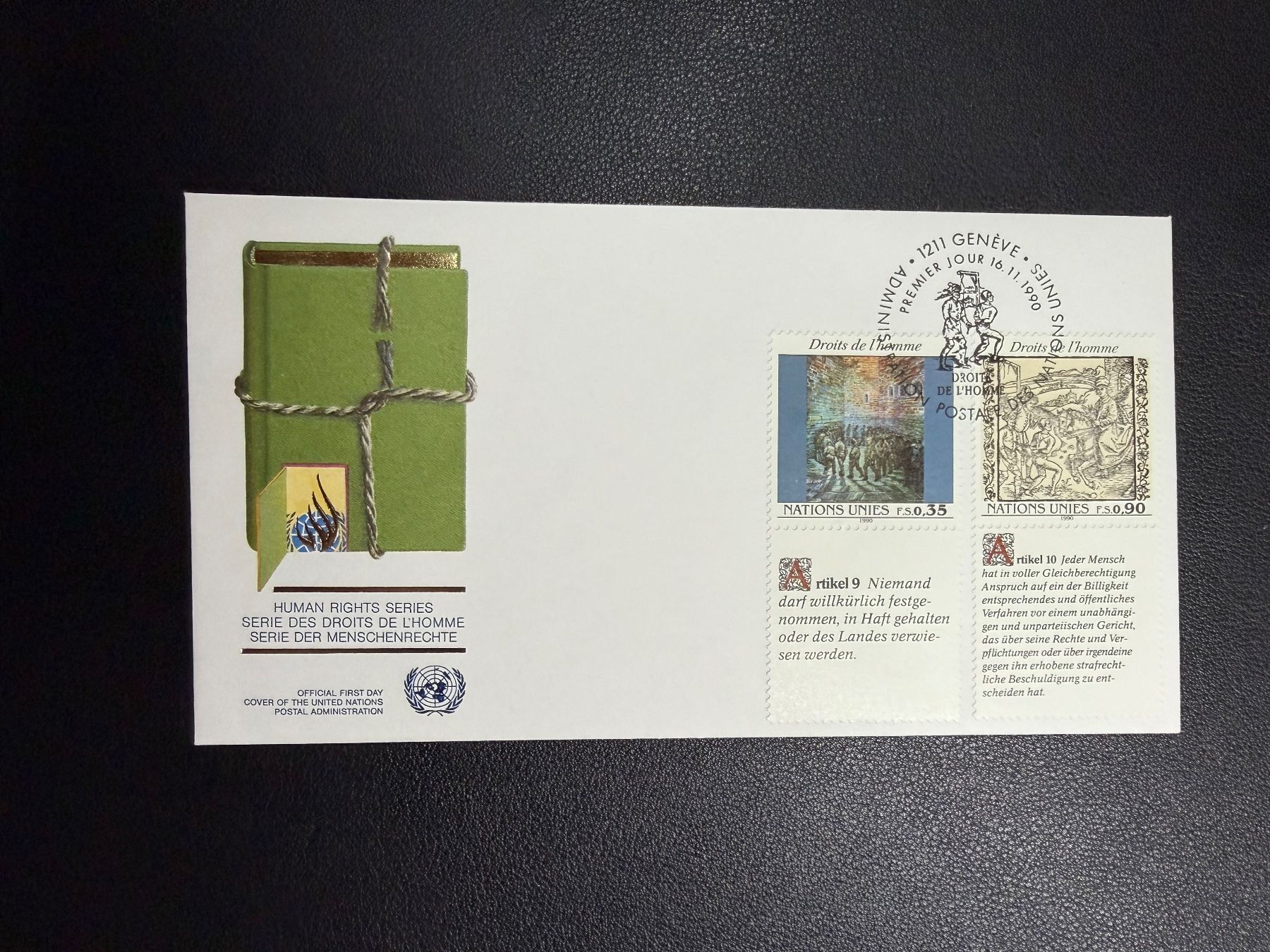Alle Briefmarken: UNO Genf 1990 FDC – Gebraucht aus oberrüti von jeanmei