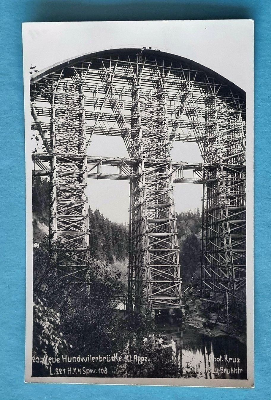 Cartoline postali: Hundwil - Brückenbau - Gerüst – Usato da Rothrist venduto da RROENK