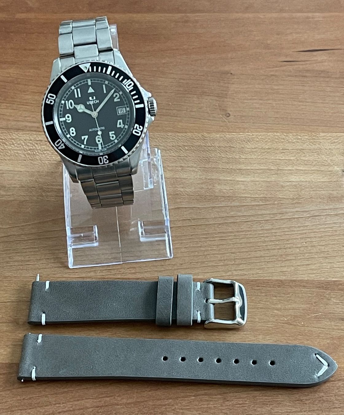 Orologi: 1980er Vintage URECH Automatic Diver Ref. 3253 revidiert – Usato da Embrach venduto da Canderau 2