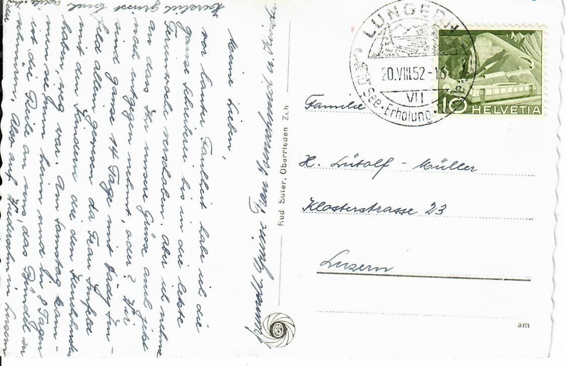 Cartoline postali: Lungern – Usato da Hochdorf venduto da Ziegel-16 1