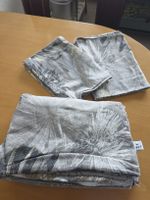 Bettwsche 2-teilig 100% Baumwolle-Satin Silber Muster 