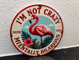 FLAMINGO METALL Blechtafel Dekoration NEU! 2 Stück!