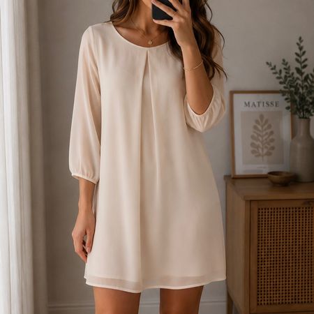 H&M Kleid rose, beige, Grösse 36, elegant für den Frühling
