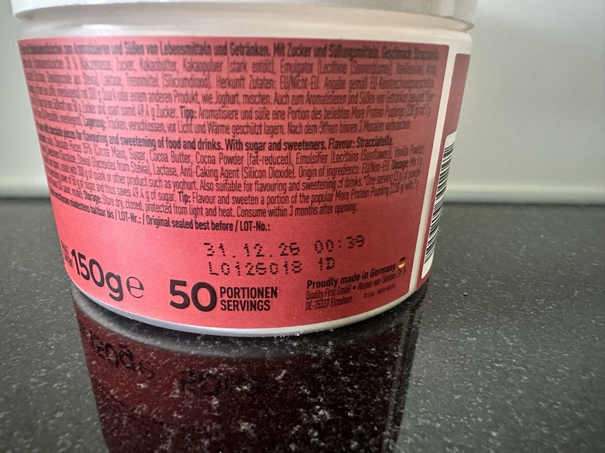 More Nutrition Cibi & Specialità: More Chunky Flavour Stracciatella 150g Dose – Usato da Wangen SZ venduto da Jaay_Sky 1