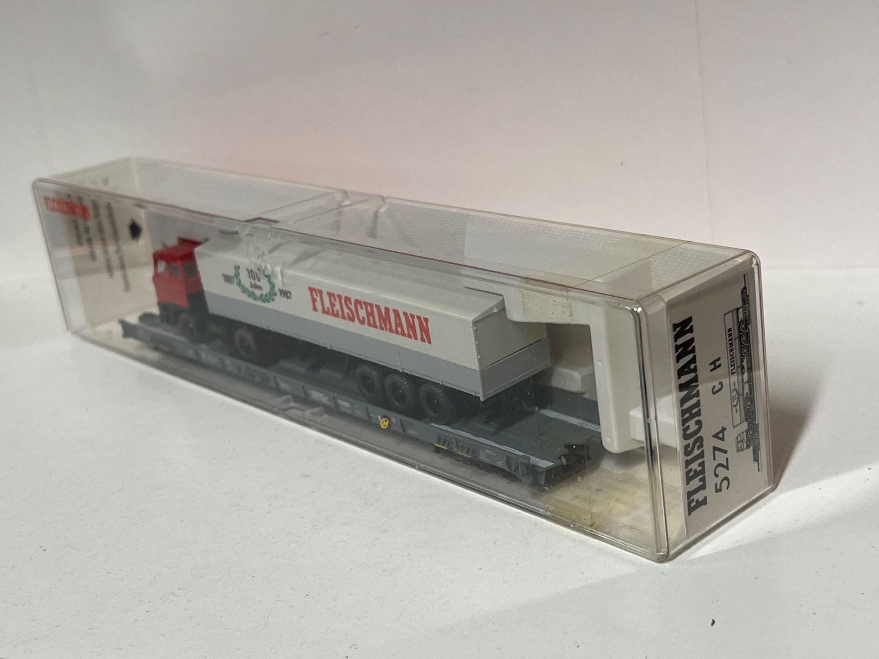 Fleischmann Modellini di ferrovie: Fleischmann 5274 CH HUPAC beladen mit LKW SBB HO DC – Nuovo (secondo la descrizione) da Neuenhof venduto da ludovicco 6