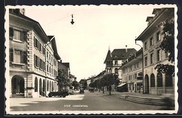 AK Langenthal, Strassenpartie mit Bank
