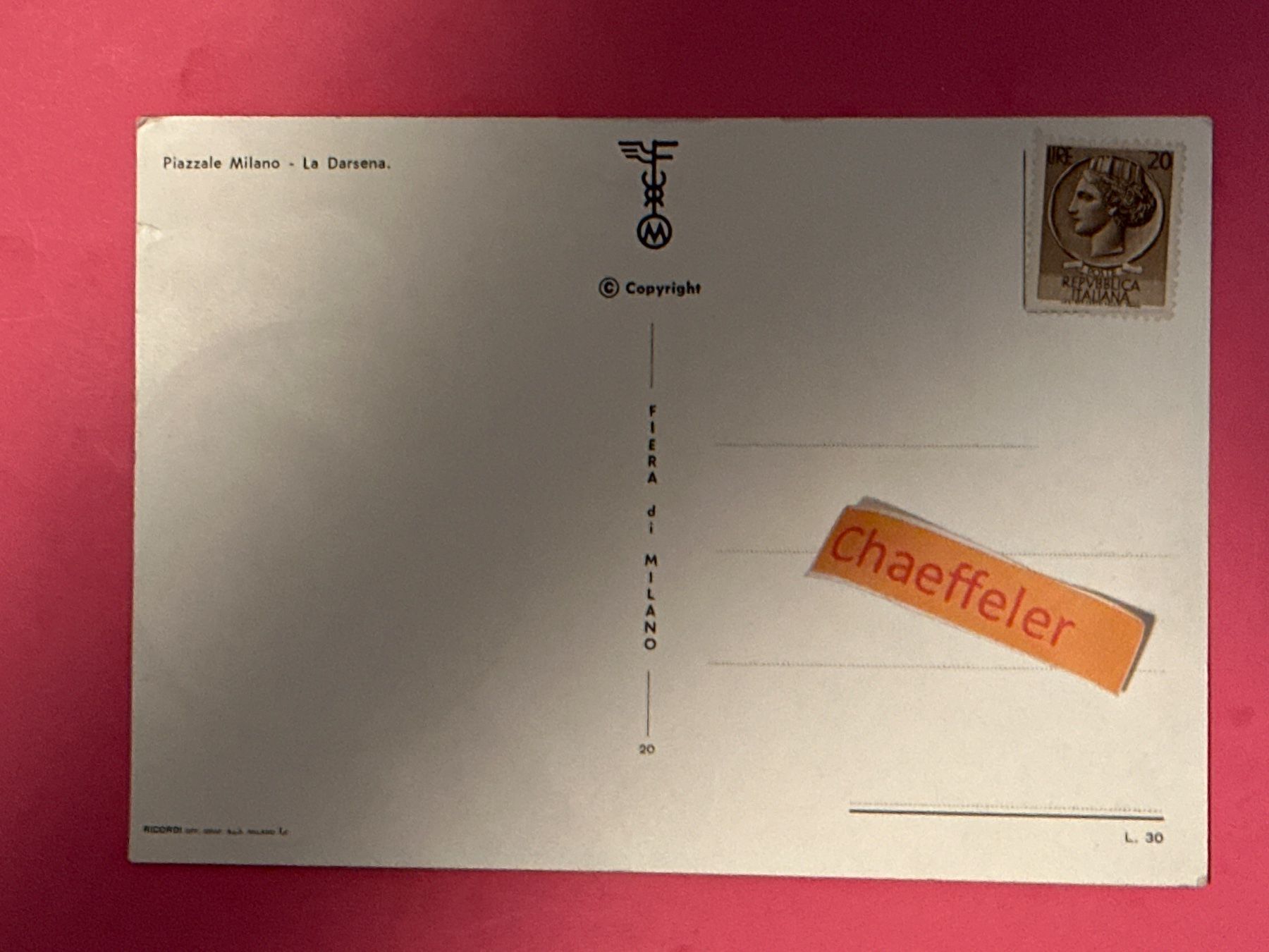 Cartes postales: Piazza Milano - La Darsena – D'occasion à Zürich par Chaeffeler 1