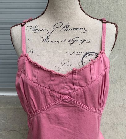 Superbe robe coton jeans fin rose VOODOO neuve t.40 neuve