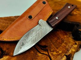 Top 1A Damast Messer Knife echter Faltenstahl Handgemacht