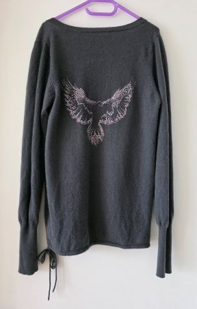 Zadig & Voltaire Cashmere Pullover Strass Adler Gr. S