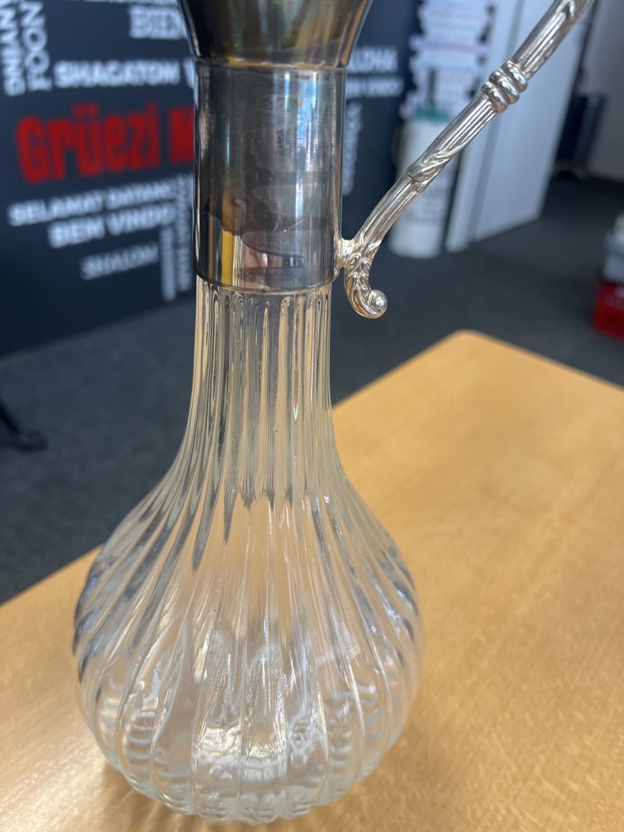 Caraffe: Antike Kristallglas Karaffe mit Silberauflage – Usato da Rorschach venduto da TrendyDeals 2