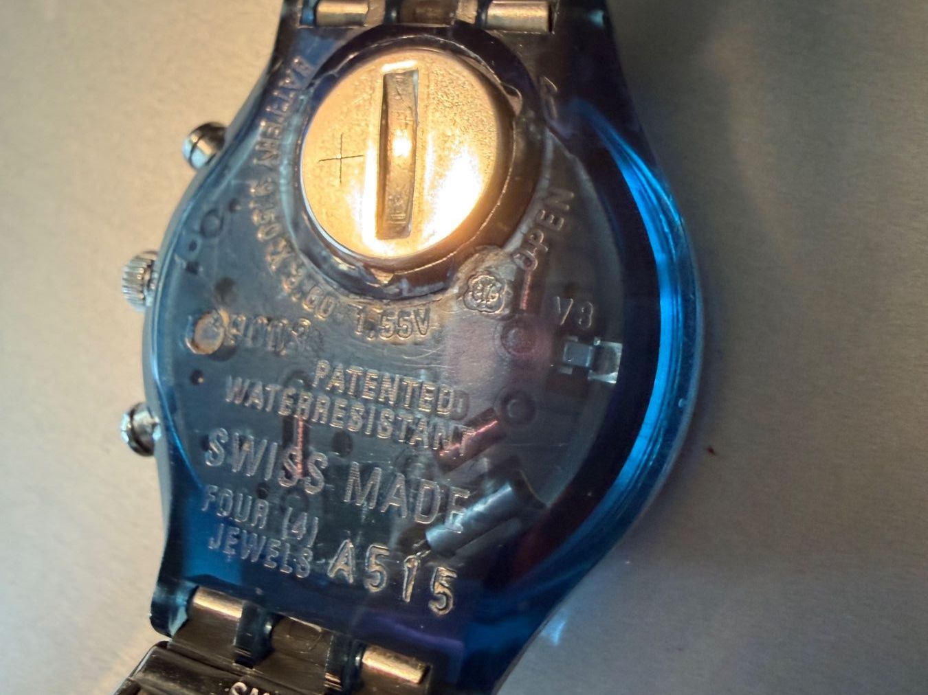 Swatch Montres: Swatch-Chronograph in "silber&blau" – D'occasion à Weinfelden par ff57 1