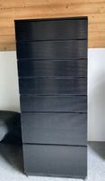 Schwarze CAIMI EXPORT Alu-Kommode mit 7 Schubladen