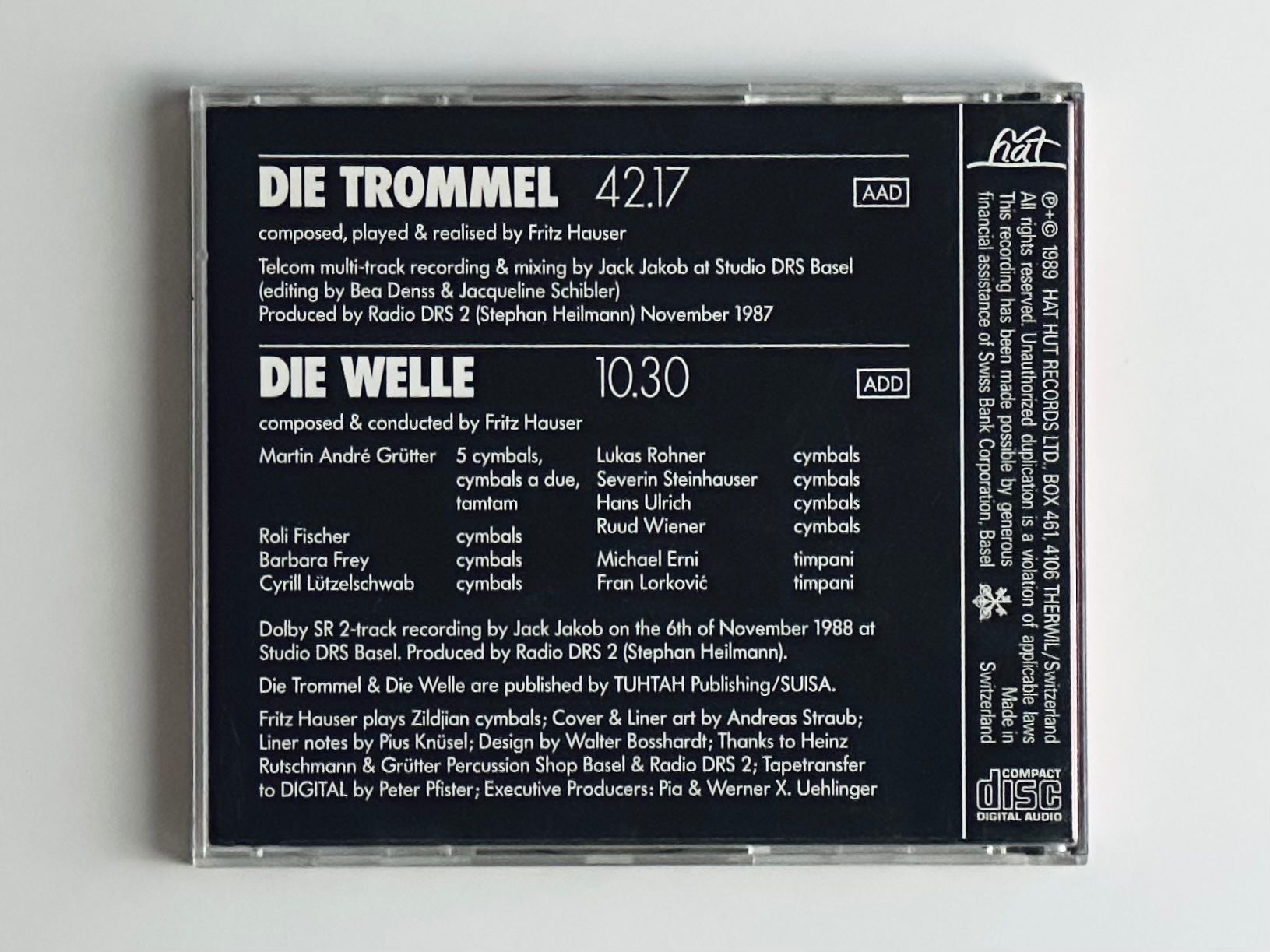 CD: Fritz Hauser: Die Trommel & Die Welle – Usato da Zürich venduto da arn___ 2