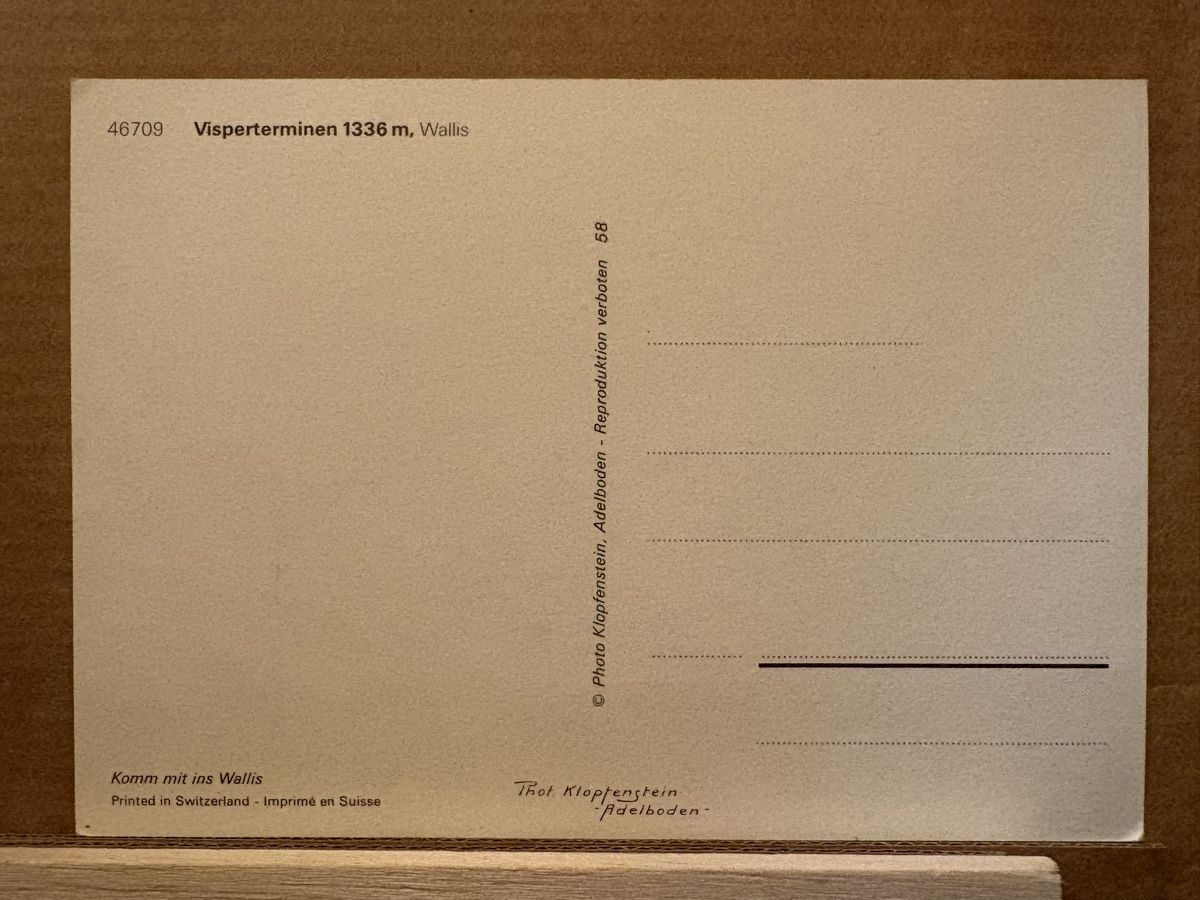 Cartoline postali: AK von Visperterminen – Usato da Rümlang venduto da Kartenpost1 1