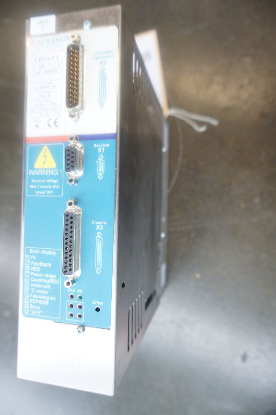 Amplificatori: INFRANOR CD1-a-CT 400/7.2 amplificateur – Usato da La Chaux-de-Fonds venduto da Greub_Machines