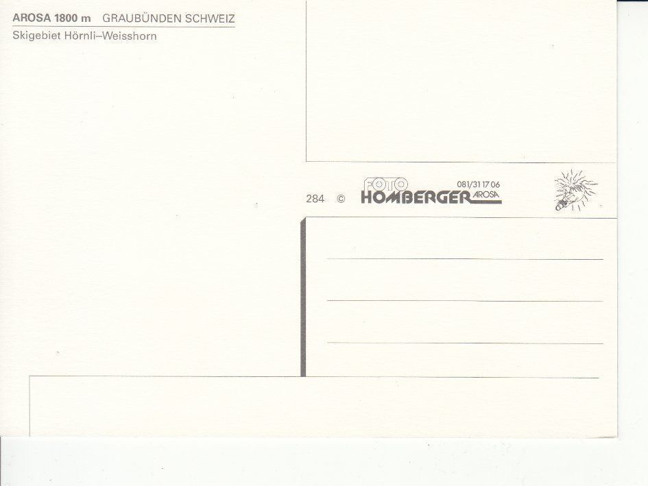 Cartoline postali: Arosa 1 um 1995 – Usato da Bürglen TG venduto da StampGraf 1