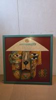 Kunstwerk: Originalgemälde "Gesicht" im Rahmen, 68.4x68.4cm