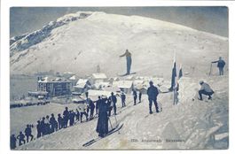 Andermatt (UR) Wintersport - Skirennen - Schanzensprung 1909