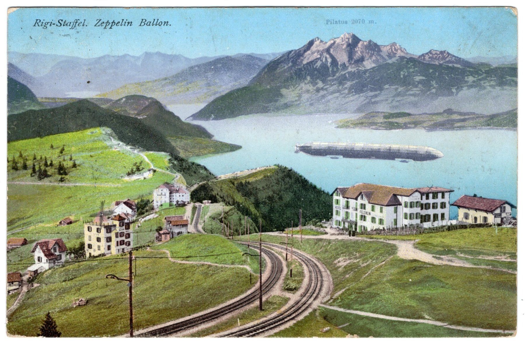 Cartoline postali: Zeppelin Luftschiff über Rigi-Staffel – Usato da Eglisau venduto da Chperfins