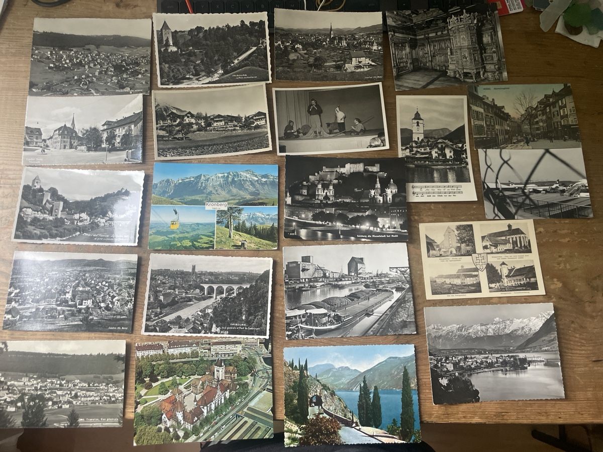 Ansichtskarten: 40 verschiedene antike Ansichtskarten / Postkarten ca. 1960 – Gebraucht aus Winterthur von cheerio97 2