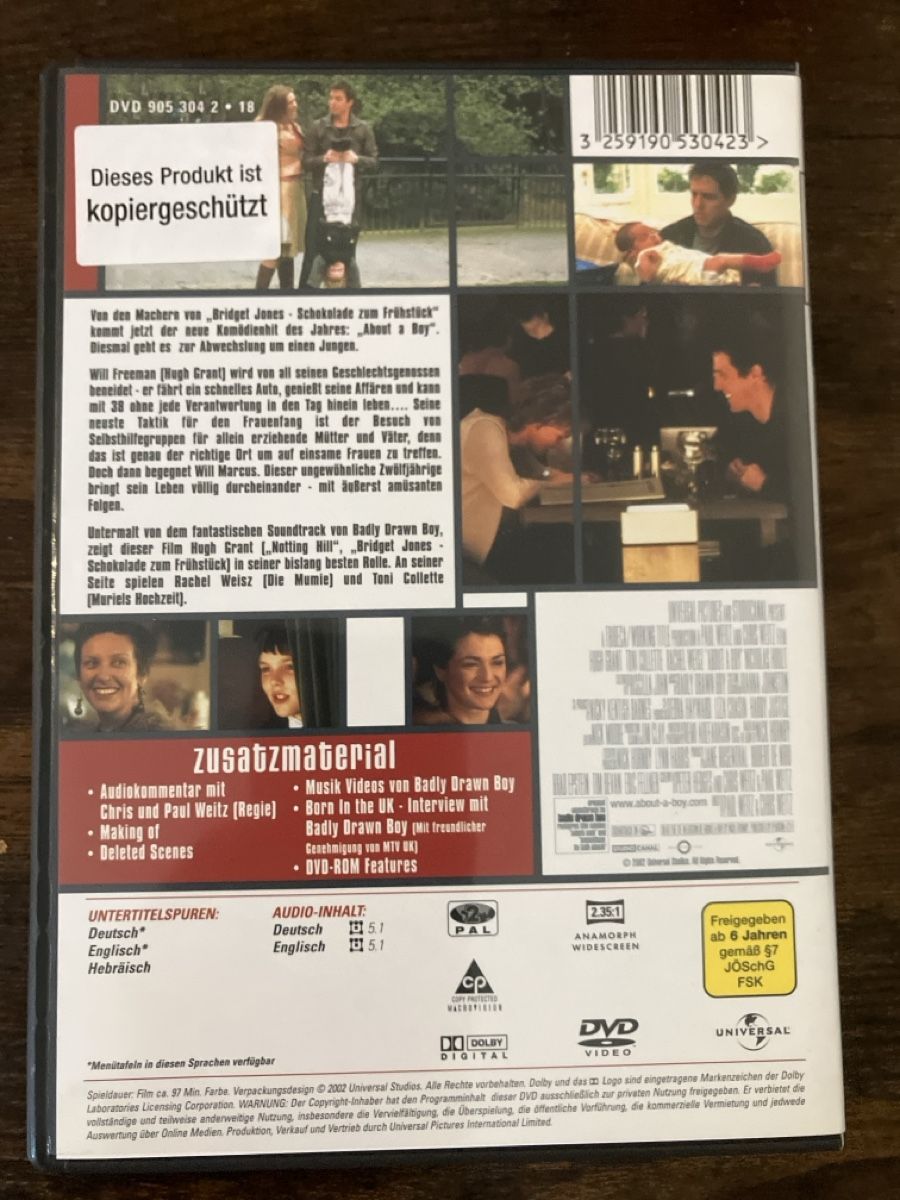 Tutti i DVDs: About a Boy DVD – Usato da Glarus venduto da Jhuber78 1