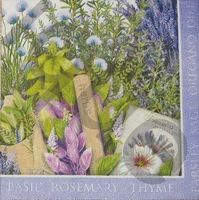 Serviette lavender garden 25x25 (b193) 3Stk.
