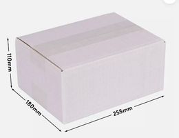 25 Faltkarton 250 x 175 x 100 mm weiss