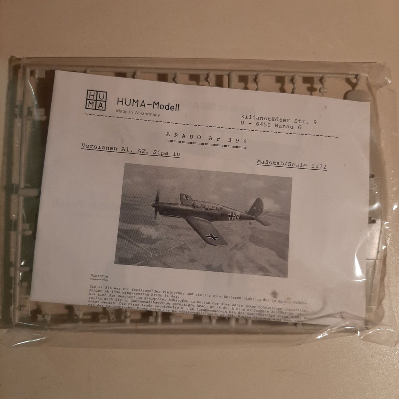 Arado Modellbausätze & Standmodelle: 3239 ... Arado Ar 396 ... Huma 3003 – Neu (gemäss Beschreibung) aus Bonstetten von Benibanny59 1