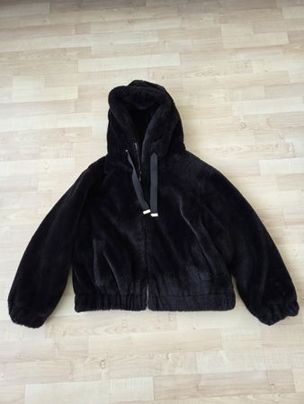 Zara Kunstpelz Jacke schwarz M