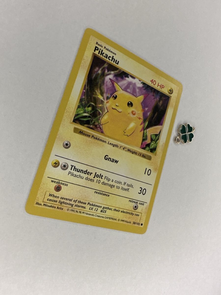 Pokémon Carte collezionabili: Pikachu 58/102 RED CHEEKS Shadowless Base Set EN – Usato da Uster venduto da Neonschwarz 1