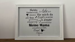 Deko Bild mit Spruch Meine Mama Rahmendekoration 