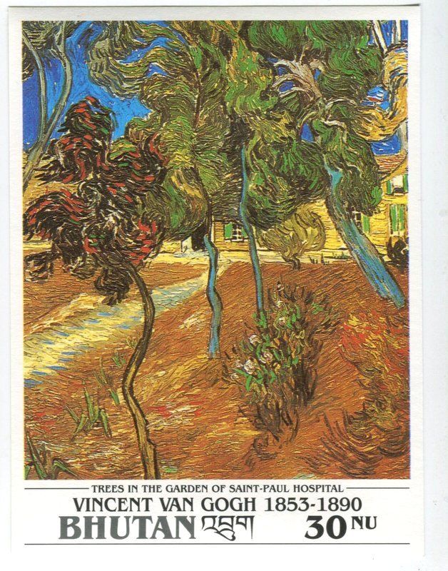 Alle Briefmarken: Block "Malerei. Vincent van Gogh". Bhutan – Neu und originalverpackt aus Basel von Butsch5