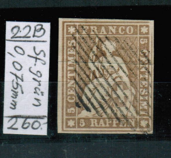 Alle Briefmarken: Strubel Nr.22B – Gebraucht aus Bern von peri02