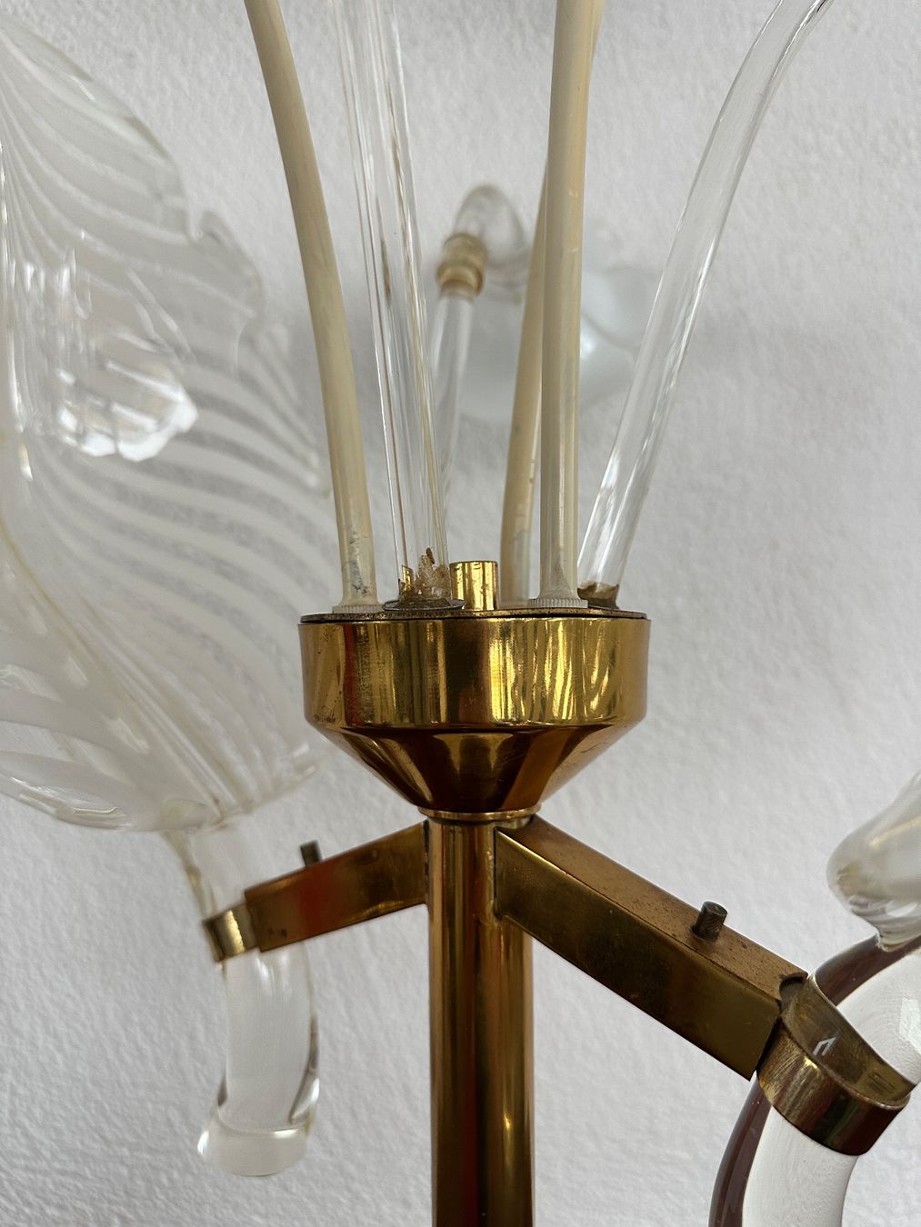 Lampade: grosse Murano / Acrylglas / Messing Tischlampe – Usato da Zürich venduto da frauflufelberg 3