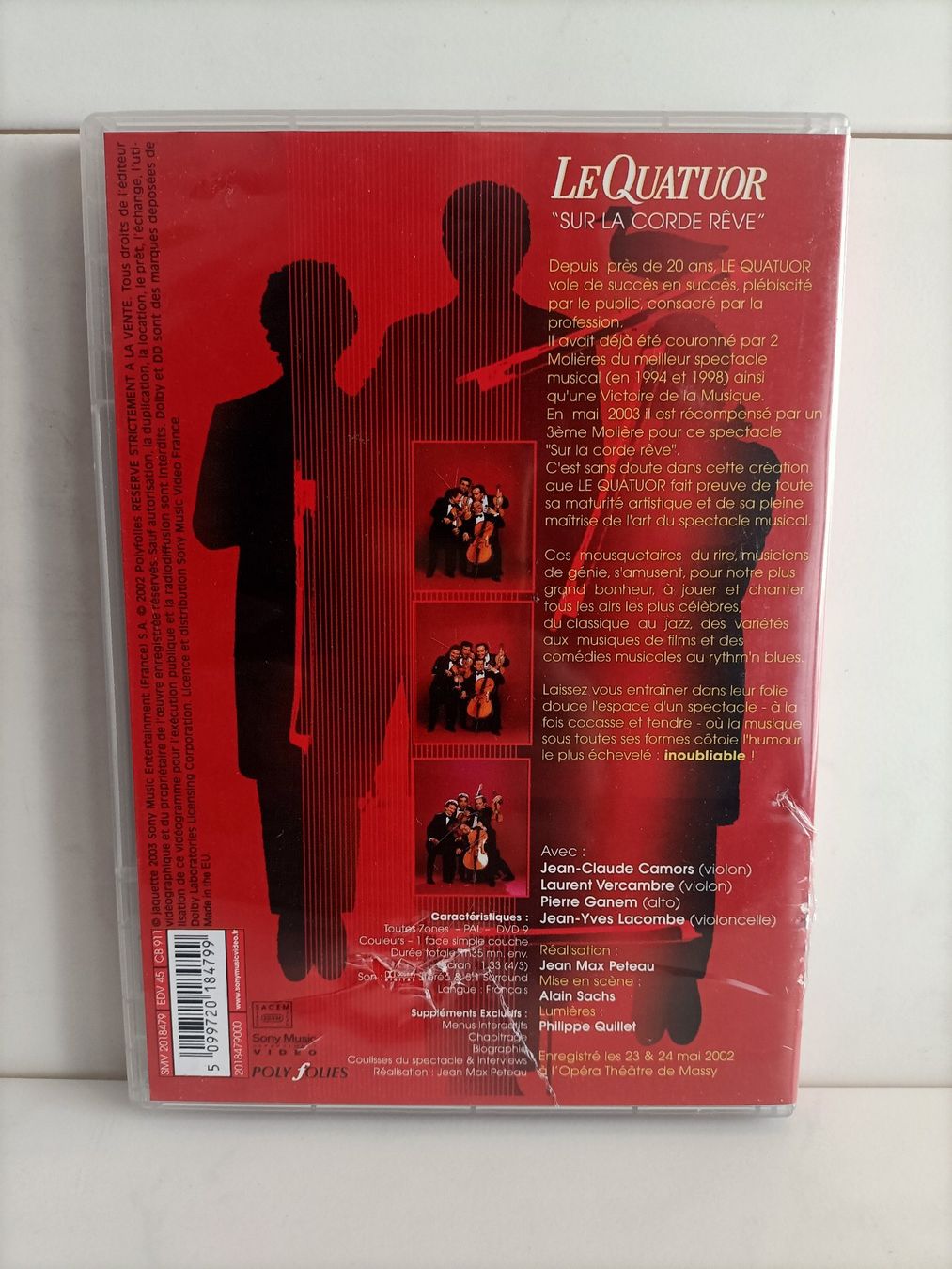 Tutti i DVDs: DVD Le Quatuor "Sur la corde rêve" – Usato da crans montana venduto da AB3963 1