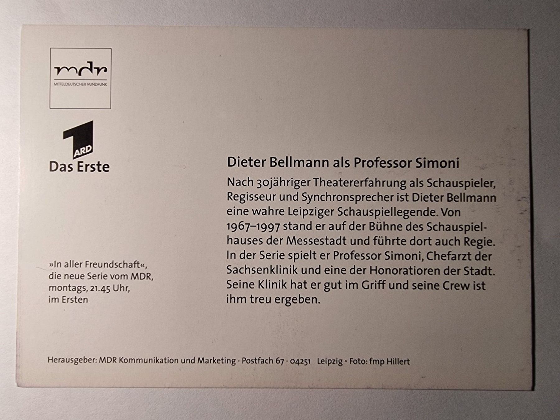Autographes: Dieter Bellmann Originalautogramm – D'occasion à Winterthur par Christinakim 1