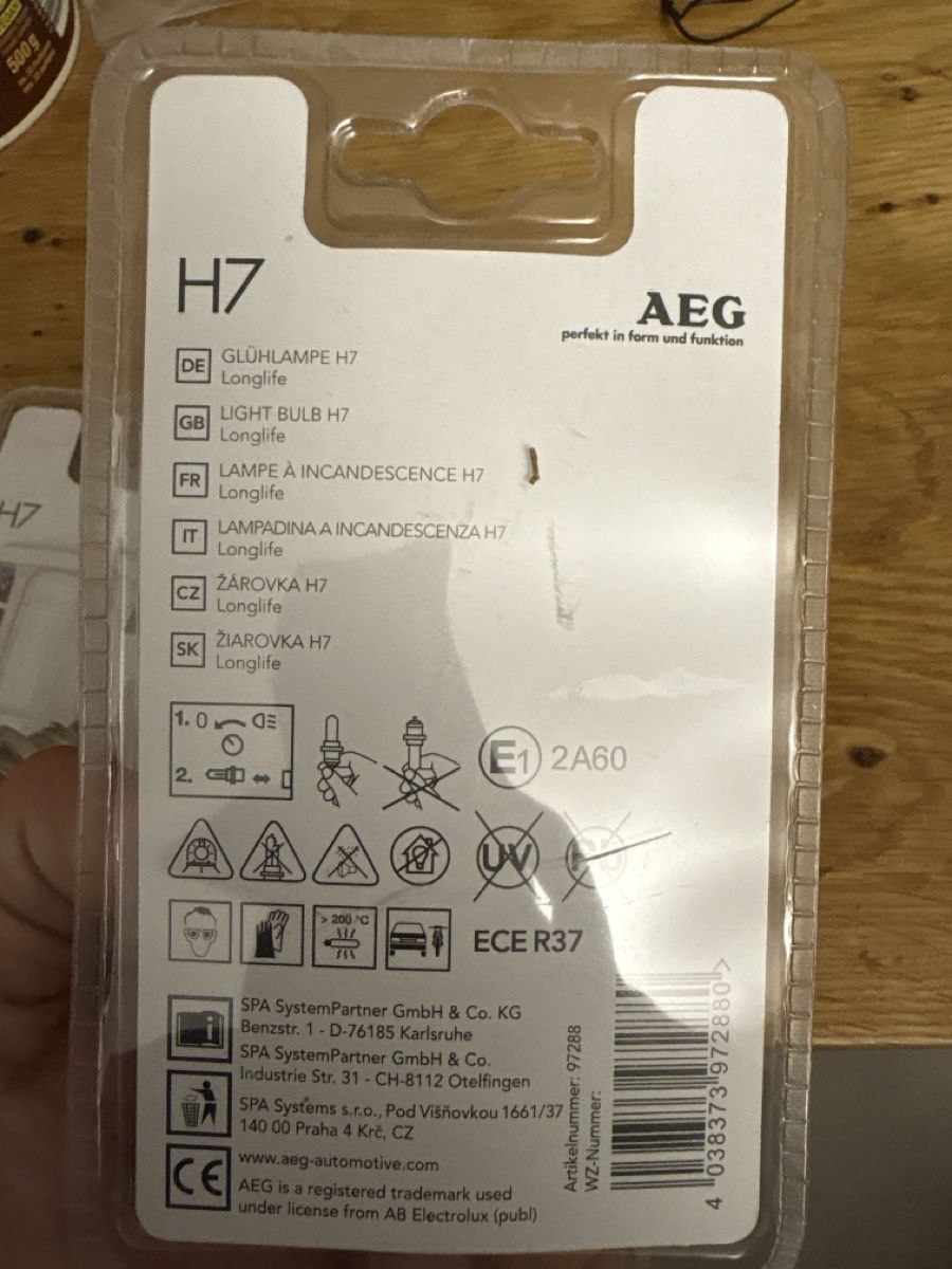 Fari: AEG H7 Longlife Gluehlampe 2er Pack neu – Nuovo (secondo la descrizione) da Rütihof venduto da galvaniker 1